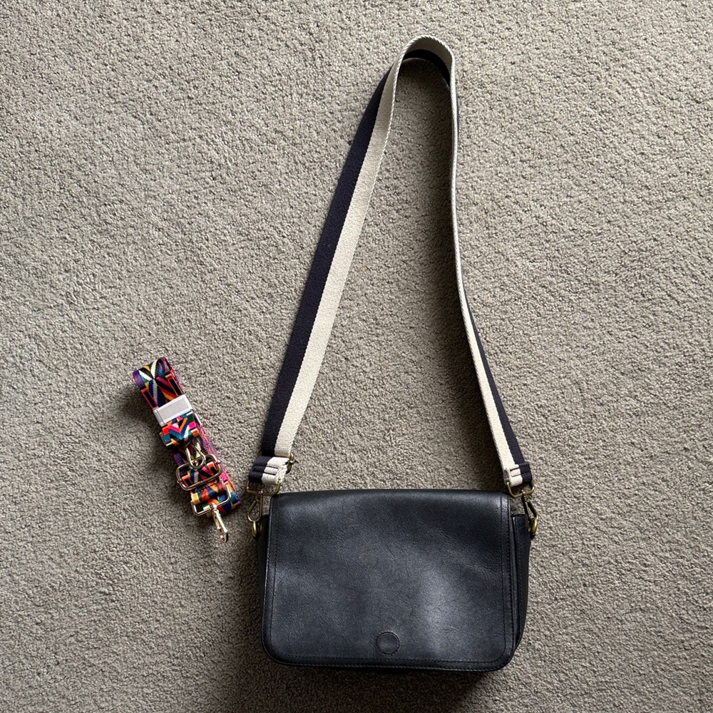 Madewell  transport Black Crossbody Bag with extra new strap